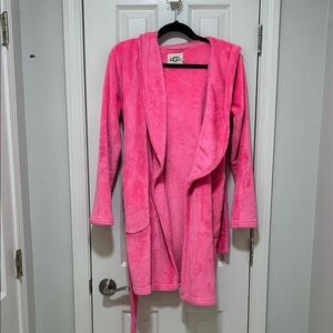 UGG Hot Pink Plush Hooded Jacket